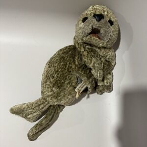 Folkmanis Harbor Seal Hand Puppet Realistic 19" Imaginative Play Animal Sea Life